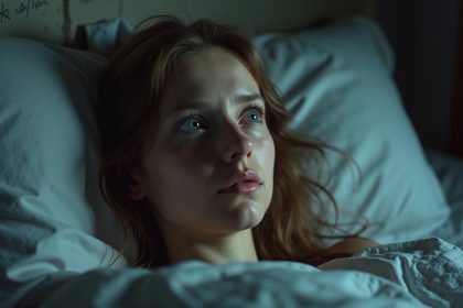 chronic, illness, chronic fatigue syndrome, insomnia, bed, fatigue, worry, woman, ai generated insomnie