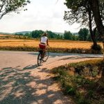 way, bike, girl, woman, aurore tognacci aurora rentrée sortie de schémas répétitifs blocages swietokrzyskie mountains, shadow, by bike, sign, tourism, field, sport, bicycles, sky, grass, walking, trees, walkway, signpost, nature, landscape, summer, view, poland, tree, road, hiking trail